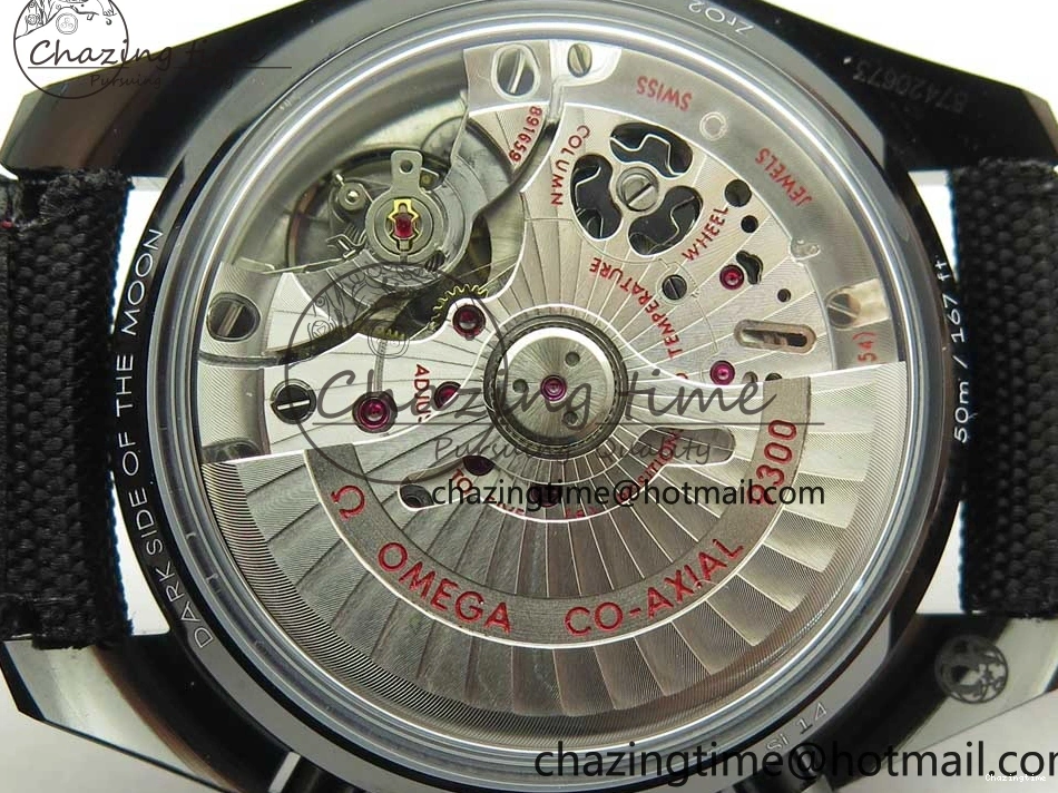 0318 Premium Speedmaster “Dark Side of The Moon” Real Ceramic OMF 1:1 Best Edition on Nylon Strap A 7977